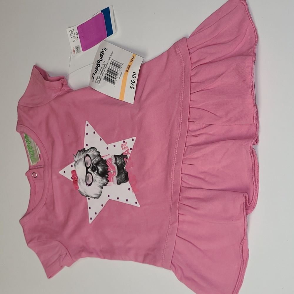 12 mo baby girl top, by Flapdoodles